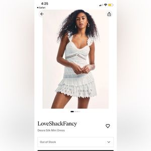 LoveShackFancy Desra dress in size 0.